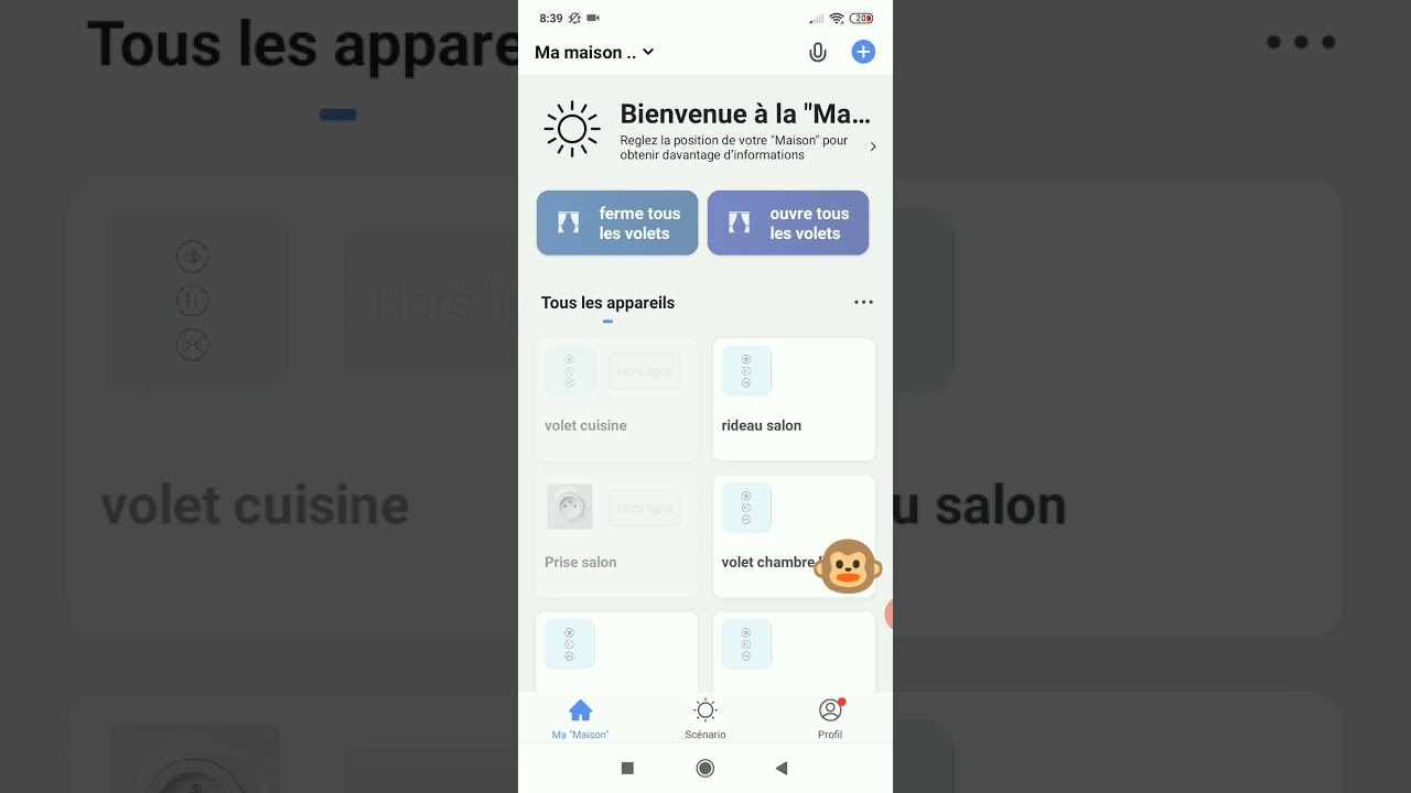 Scénario smartlife pour ouvrir ou fermer tous vos volets en une fois