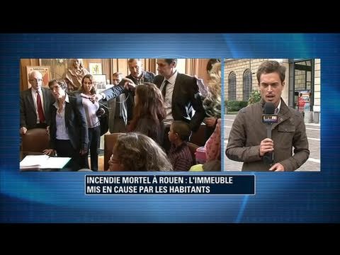 Manifestation après l'incendie mortel à Rouen