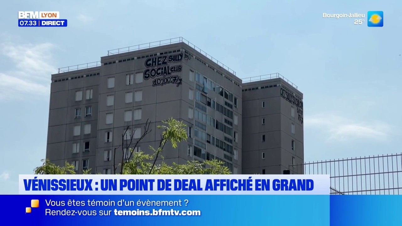 Vénissieux : Un point de deal s’affiche en grand en haut d’une tour dans le quartier des Minguettes